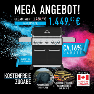 Broil King Baron 590 Bundle inkl. Seitenbrenner Gussplatte & Abdeckhaube - grillstarshop.comBroil King Baron 590 Bundle inkl. Seitenbrenner Gussplatte & AbdeckhaubeGrillbundleBroil Kinggrillstarshop.com