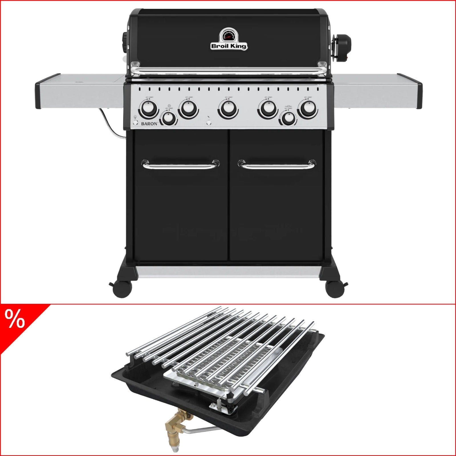 Broil King Baron 590 IR inkl. Drehspieß & Infrarotbrenner - grillstarshop.comBroil King Baron 590 IR inkl. Drehspieß & InfrarotbrennerBroil Kinggrillstarshop.com876282_18672