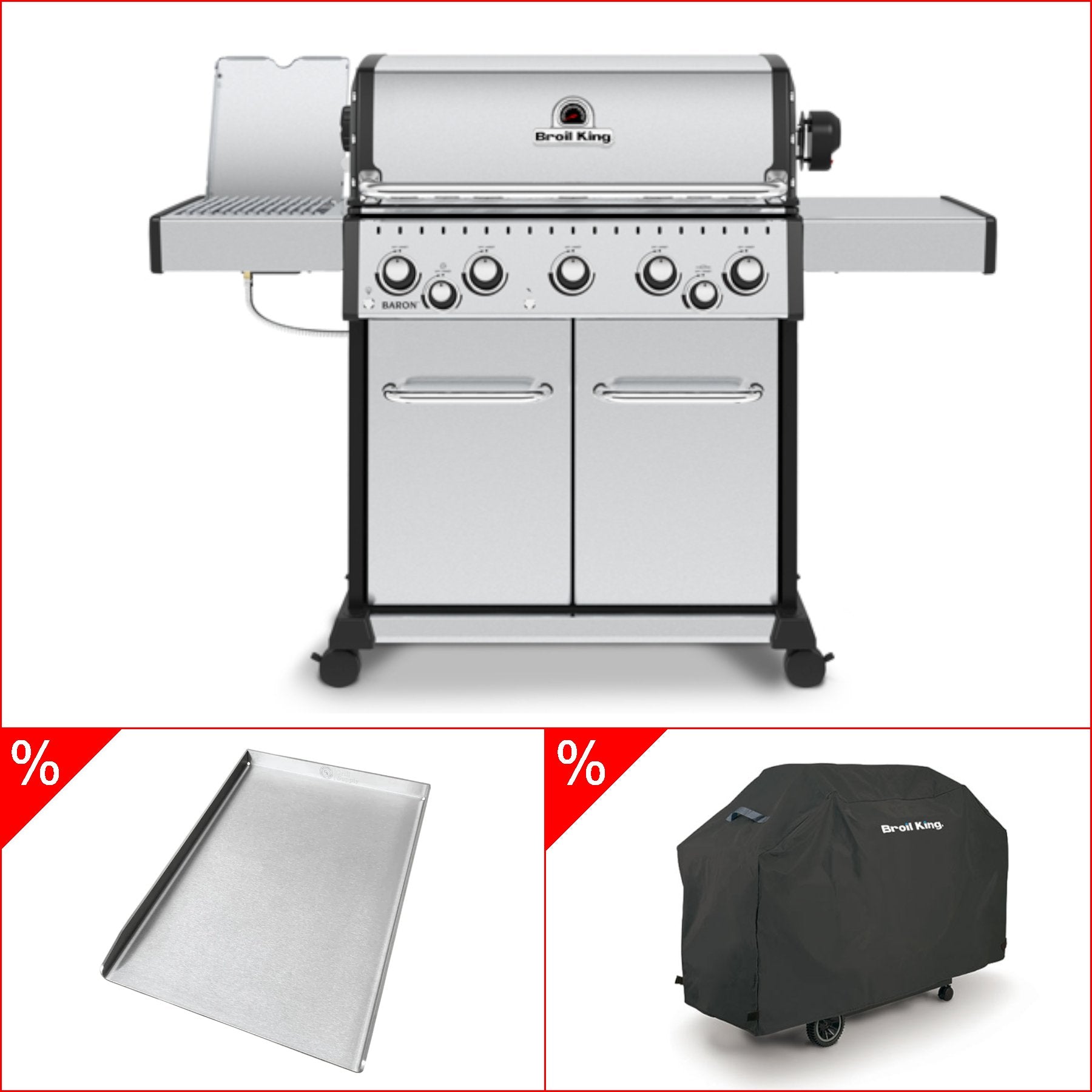 Broil King Baron S 590 IR inkl. Drehspieß, Abdeckhaube & Babossa Edelstahl Plancha - grillstarshop.comBroil King Baron S 590 IR inkl. Drehspieß, Abdeckhaube & Babossa Edelstahl PlanchaBroil Kinggrillstarshop.com876982_67488_P_S_BK_BC