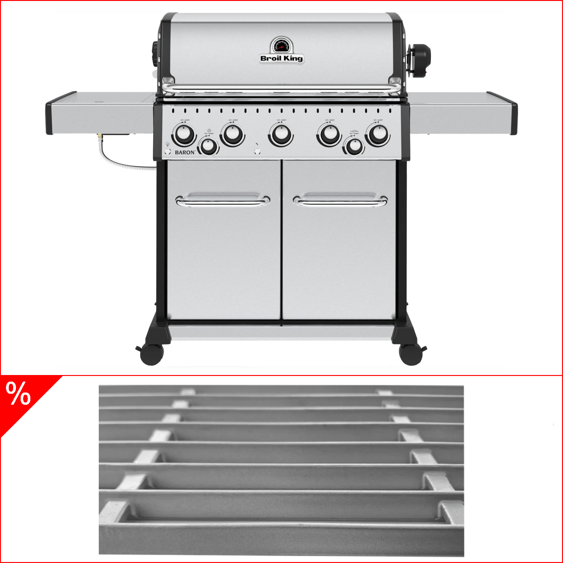 Broil King Baron S 590 IR inklusive Drehspieß, Infrarotbrenner & Edelstahlgussrost - grillstarshop.comBroil King Baron S 590 IR inklusive Drehspieß, Infrarotbrenner & EdelstahlgussrostGrillbundleBroil Kinggrillstarshop.com