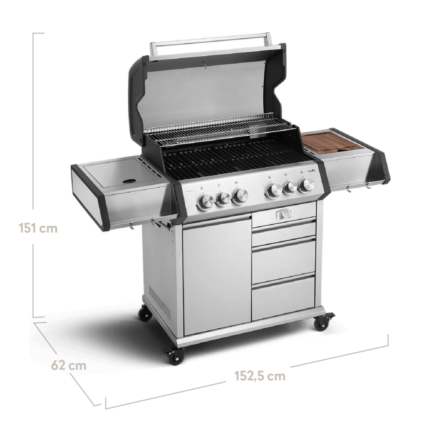 Burnhard Big EARL Premium - Gasgrill 4 - Brenner Edelstahl mit Edelstahlrost - grillstarshop.comBurnhard Big EARL Premium - Gasgrill 4 - Brenner Edelstahl mit EdelstahlrostGrillBurnhardgrillstarshop.com