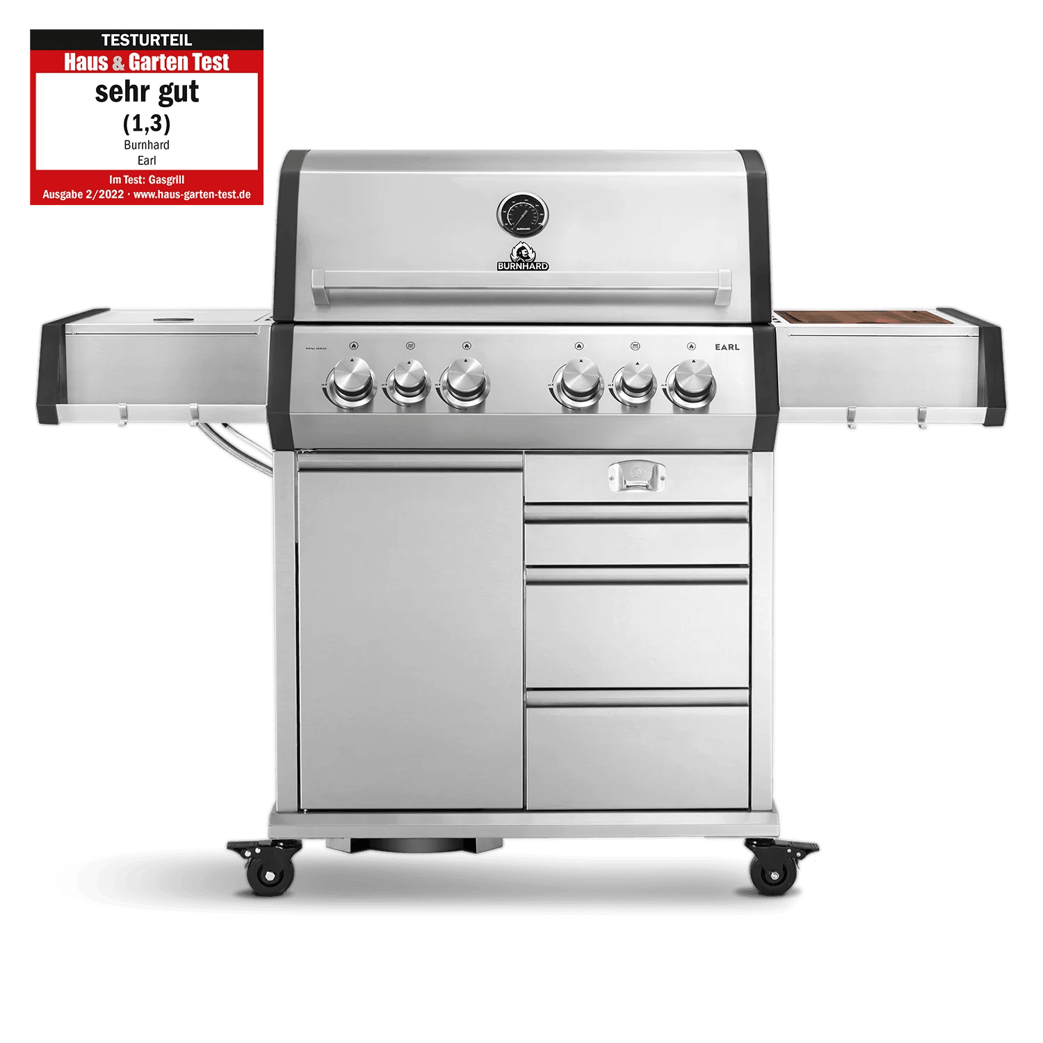 Burnhard Big EARL Premium - Gasgrill 4 - Brenner Edelstahl mit Gusseisenrost - grillstarshop.comBurnhard Big EARL Premium - Gasgrill 4 - Brenner Edelstahl mit GusseisenrostGrillBurnhardgrillstarshop.com