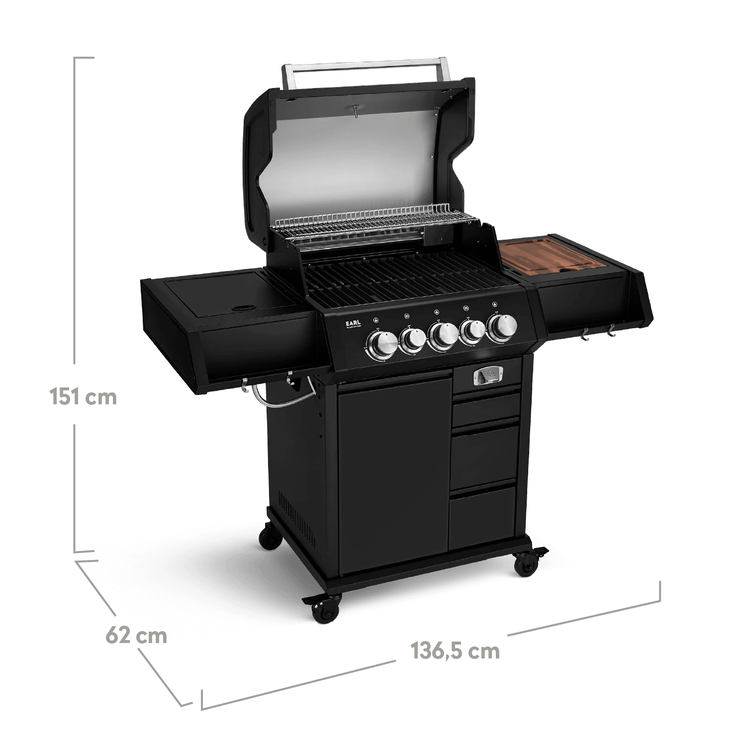 Burnhard EARL Premium - Gasgrill 3 - Brenner Black Edition mit Gusseisenrost - grillstarshop.comBurnhard EARL Premium - Gasgrill 3 - Brenner Black Edition mit GusseisenrostGrillBurnhardgrillstarshop.com