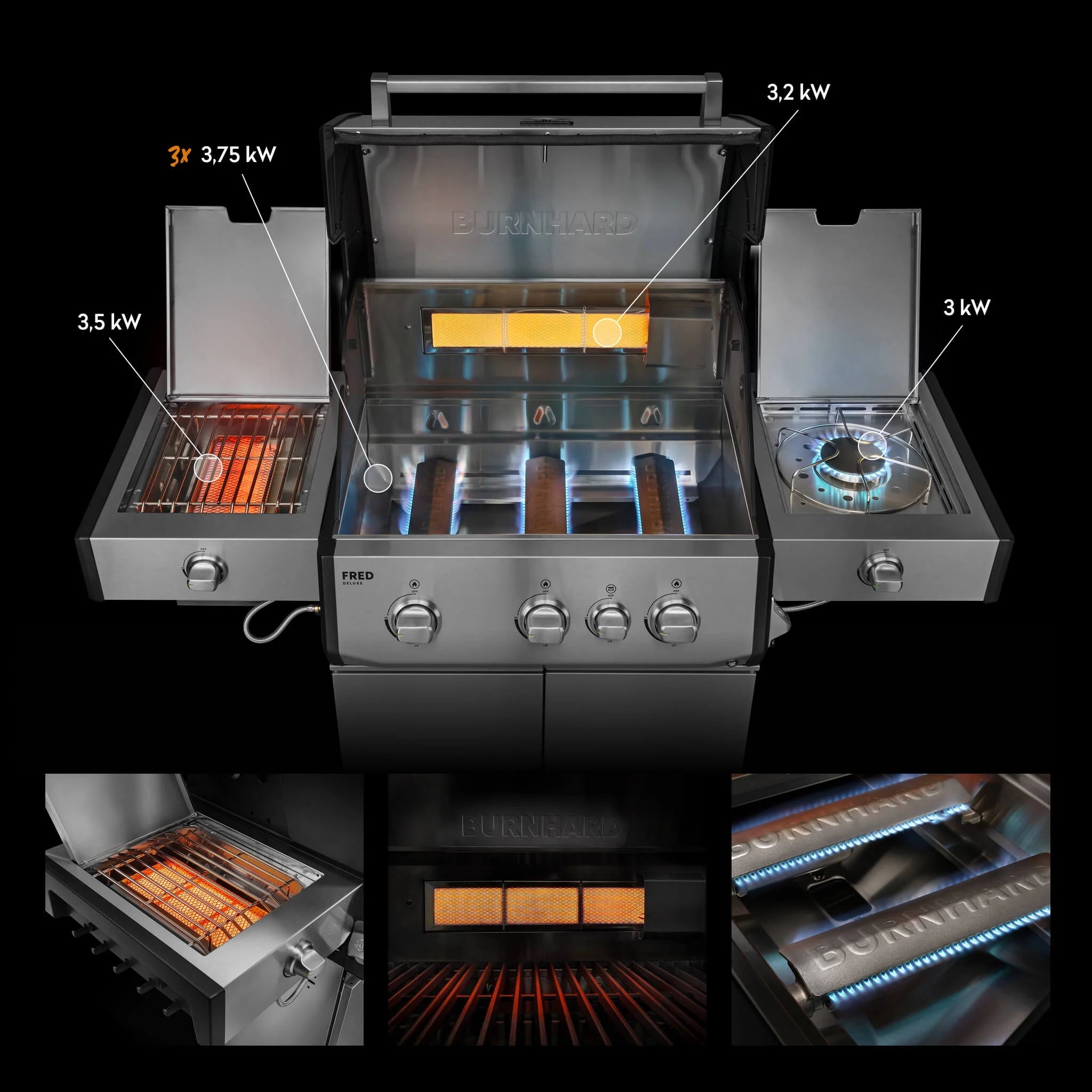 Burnhard FRED Deluxe+ Edelstahl mit Gussrosten (Series 4) - grillstarshop.comBurnhard FRED Deluxe+ Edelstahl mit Gussrosten (Series 4)GrillBurnhardgrillstarshop.com