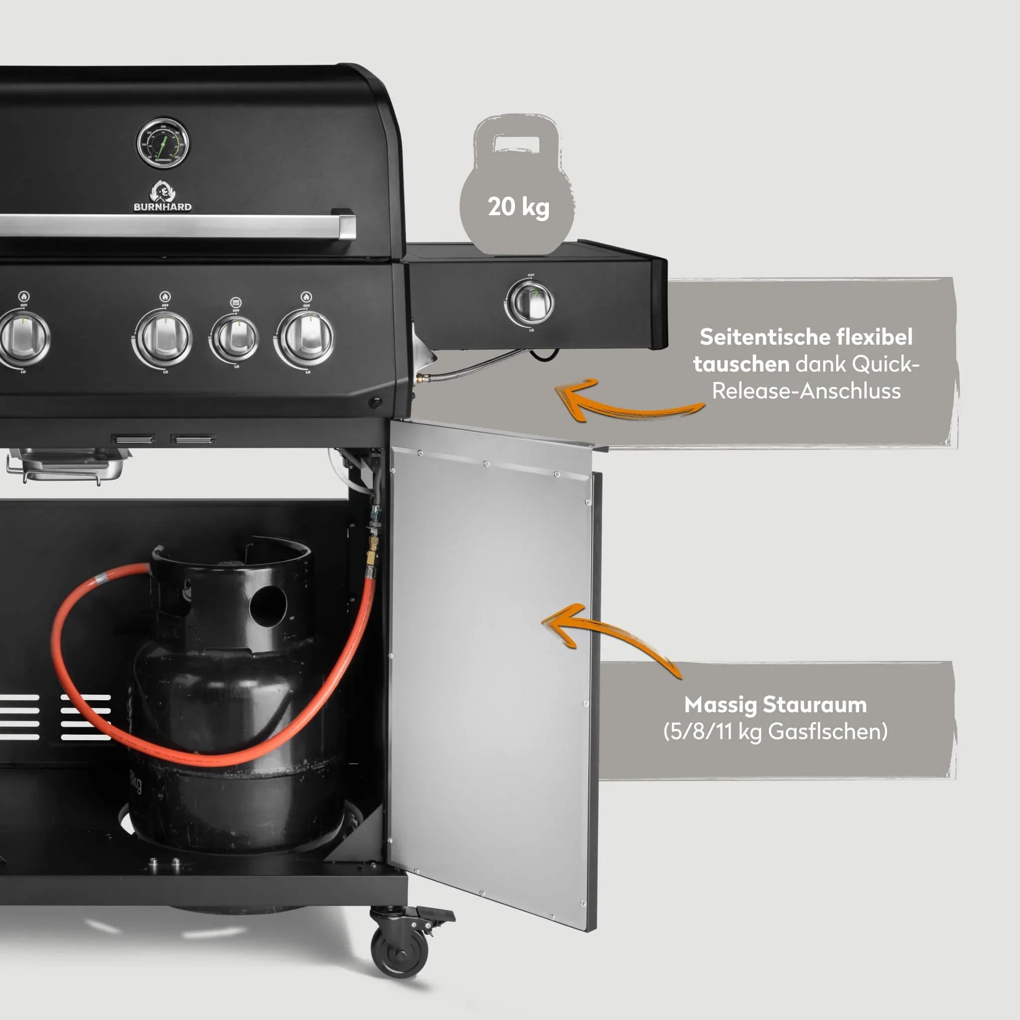 Burnhard FRED Deluxe Gasgrill 3 - Brenner Black Edition mit Gusseisenrost Series 4 - grillstarshop.comBurnhard FRED Deluxe Gasgrill 3 - Brenner Black Edition mit Gusseisenrost Series 4Burnhardgrillstarshop.com