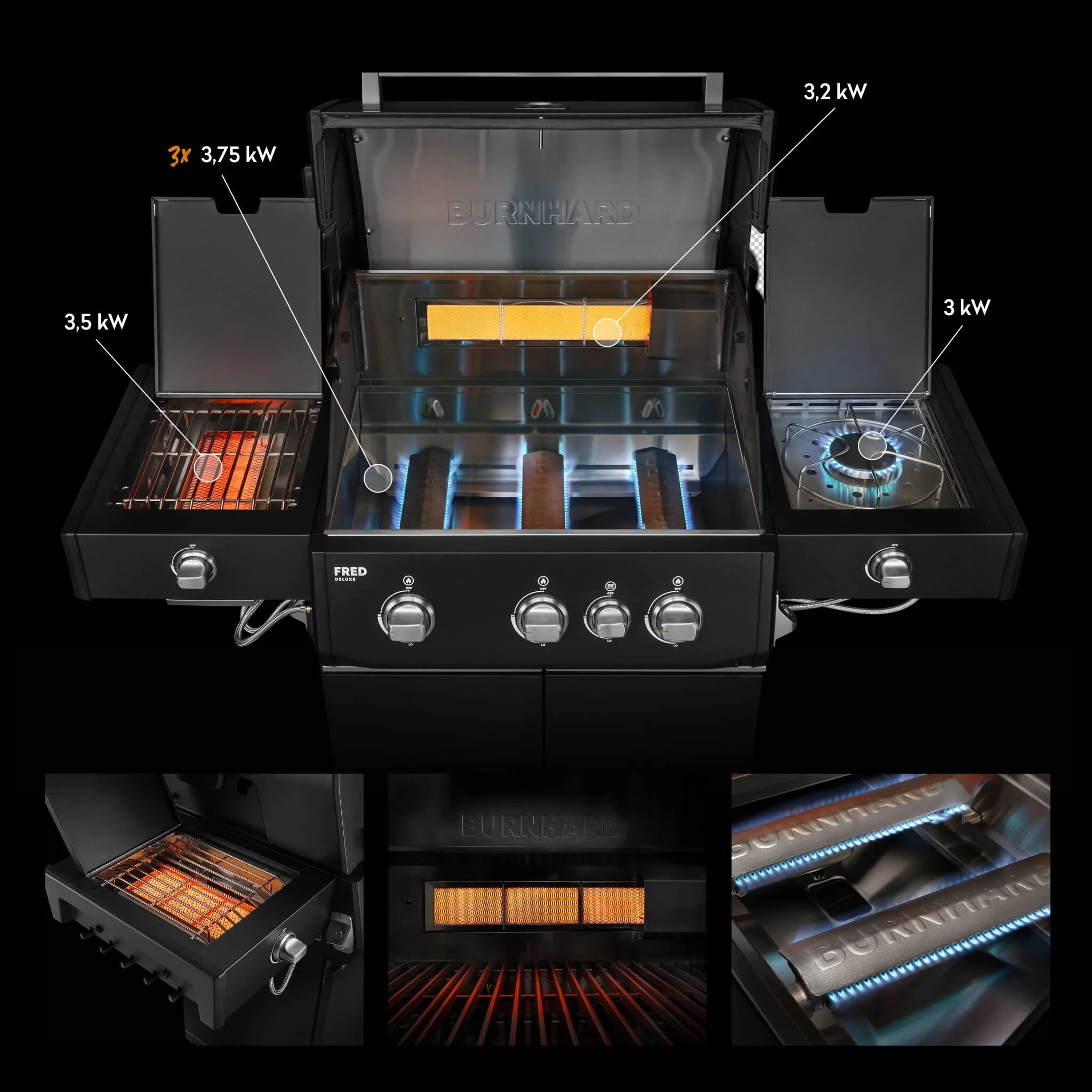 Burnhard FRED Deluxe+ Schwarz mit Gussrosten - grillstarshop.comBurnhard FRED Deluxe+ Schwarz mit GussrostenGrillBurnhardgrillstarshop.com