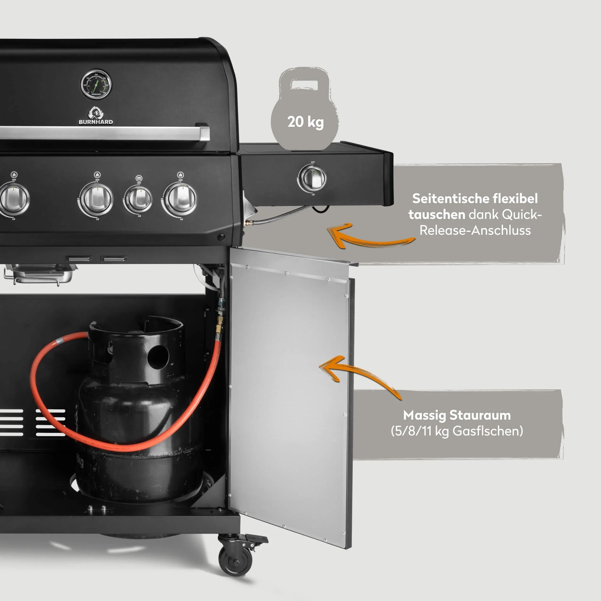 Burnhard FRED Deluxe+ Schwarz mit Gussrosten - grillstarshop.comBurnhard FRED Deluxe+ Schwarz mit GussrostenGrillBurnhardgrillstarshop.com