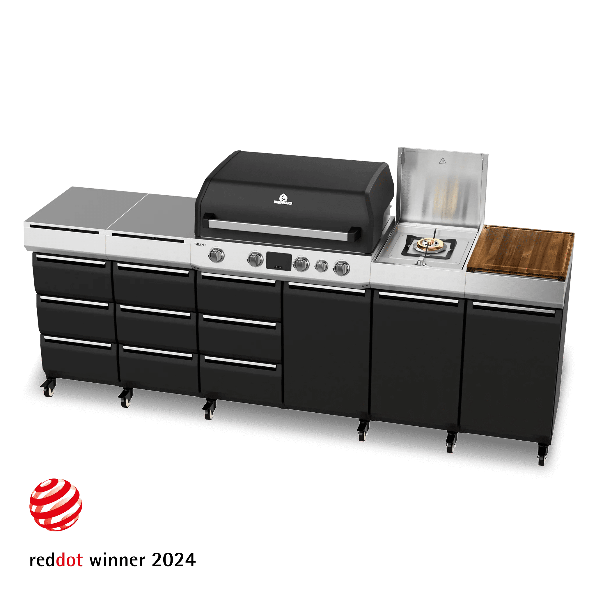 Burnhard GRANT Station - Modularer Gasgrill 4 - Brenner mit Schubladen und Edelstahlrost - grillstarshop.comBurnhard GRANT Station - Modularer Gasgrill 4 - Brenner mit Schubladen und EdelstahlrostAußenkücheBurnhardgrillstarshop.com