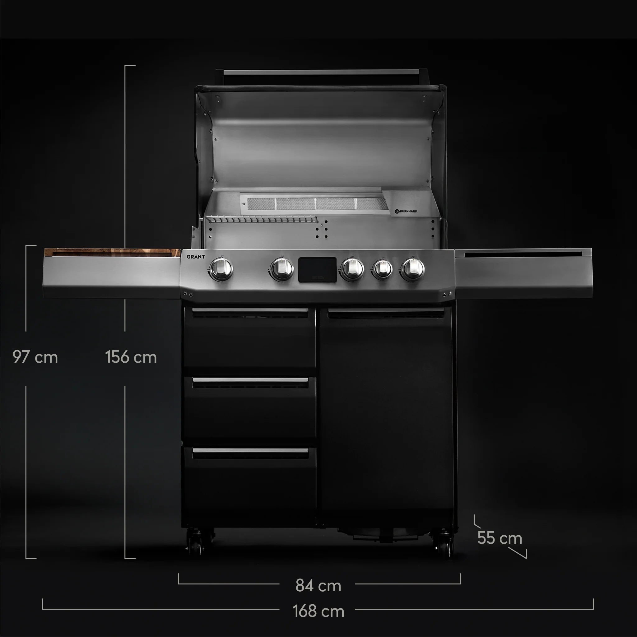 Burnhard GRANT Upgrade - Modularer Gasgrill 4 - Brenner mit Schubladen und Gusseisenrost - grillstarshop.comBurnhard GRANT Upgrade - Modularer Gasgrill 4 - Brenner mit Schubladen und GusseisenrostGrillBurnhardgrillstarshop.com