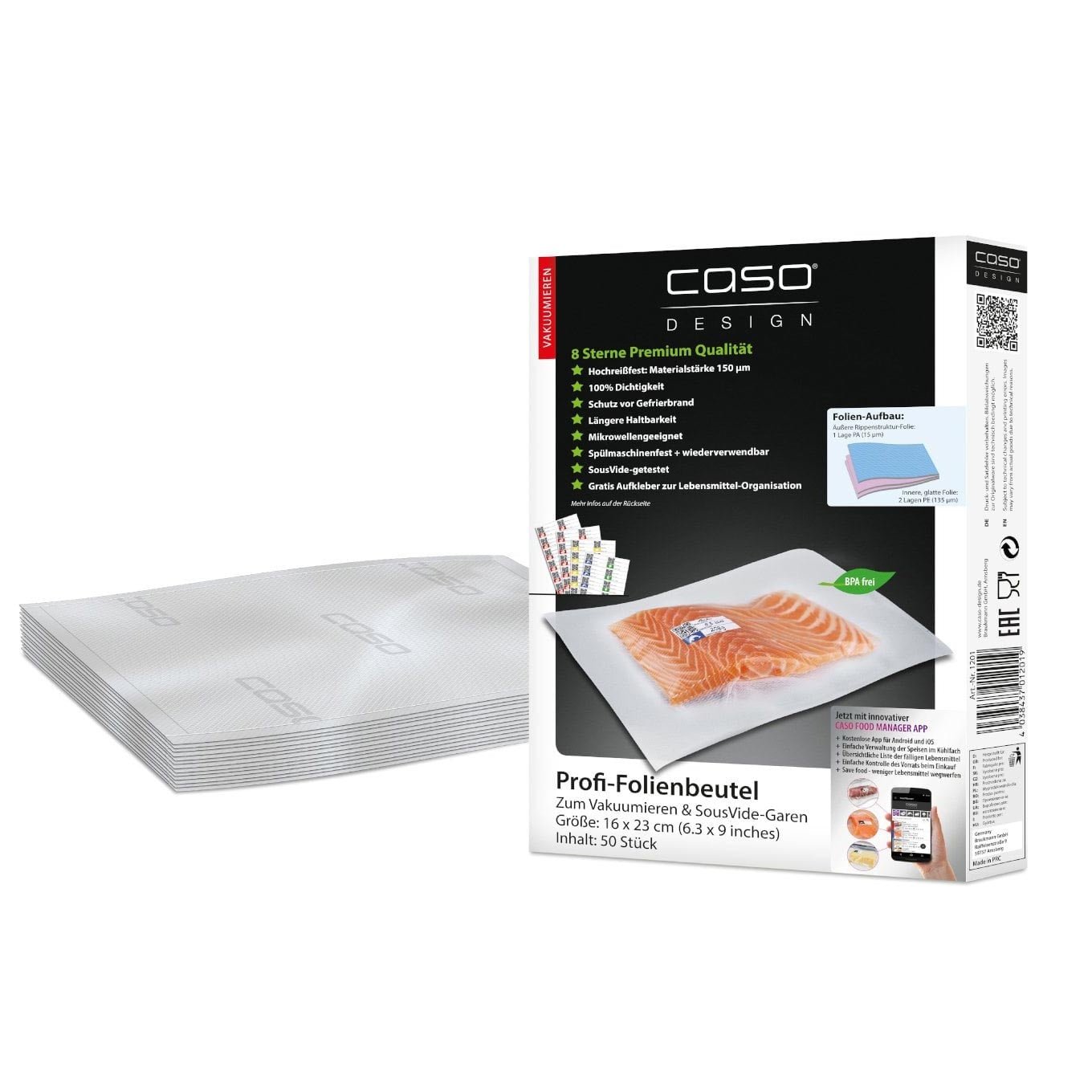 CASO Folienbeutel, 16x23cm 50Stk. - grillstarshop.comCASO Folienbeutel, 16x23cm 50Stk.CASOgrillstarshop.comcg12014038437012019