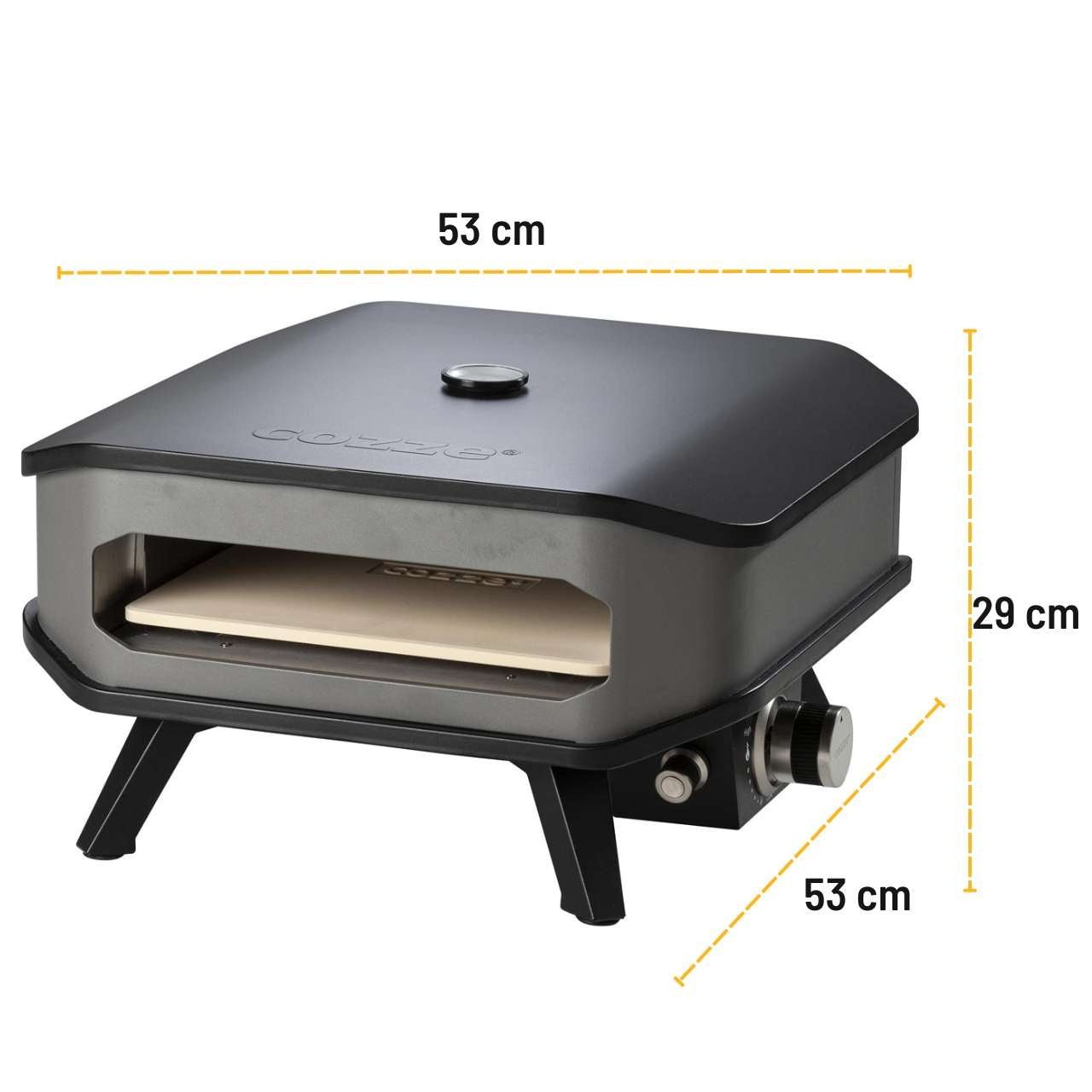 COZZE Pizzaofen 13", inkl. Thermometer, 400°C, 5 kW Leistung, 2 Minuten zur fertigen Pizza, leichter Transport - grillstarshop.comCOZZE Pizzaofen 13", inkl. Thermometer, 400°C, 5 kW Leistung, 2 Minuten zur fertigen Pizza, leichter TransportCOZZEgrillstarshop.comco_903495708614903490