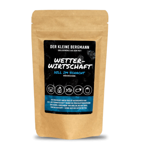 Der Kleine Bergmann Wetterwirtschaft Dill im Schacht, 100g Beutel - grillstarshop.comDer Kleine Bergmann Wetterwirtschaft Dill im Schacht, 100g BeutelDer kleine Bergmanngrillstarshop.com