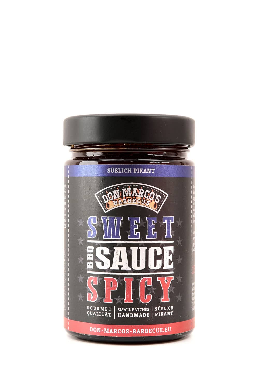Don Marcos BBQ Sauce - Sweet & Spicy - 260ml Glas - grillstarshop.comDon Marcos BBQ Sauce - Sweet & Spicy - 260ml GlasGrillsauceDon Marco'sgrillstarshop.com
