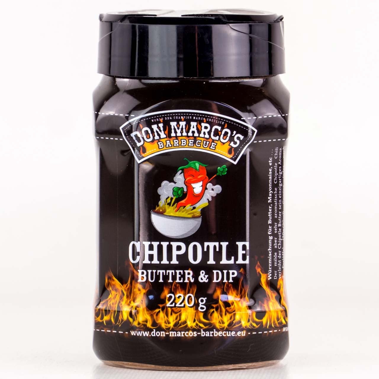 Don Marco's Chipotle Butter & Dip, 220g Streuer - grillstarshop.comDon Marco's Chipotle Butter & Dip, 220g StreuerDon Marco'sgrillstarshop.comdm101 - 004 - 2204260266352442