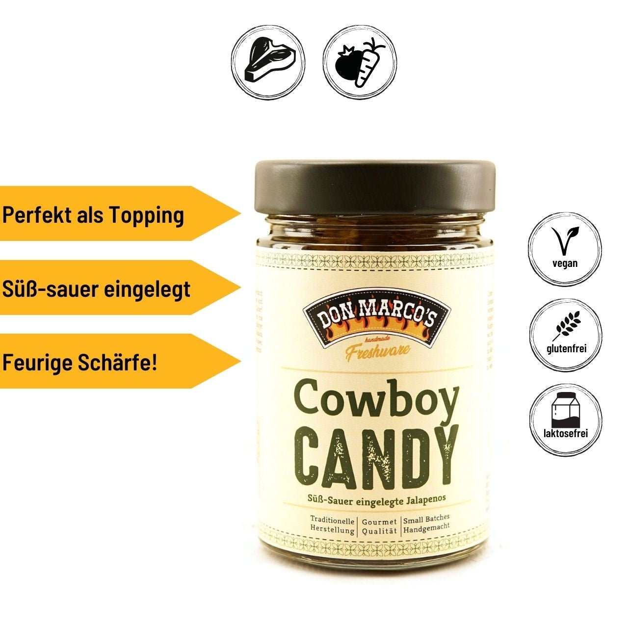 Don Marcos Cowboy Candy - grillstarshop.comDon Marcos Cowboy CandyDon Marco'sgrillstarshop.comdm720 - 0074260266354620