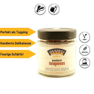 Don Marcos kandierte Jalapenos, 70g - grillstarshop.comDon Marcos kandierte Jalapenos, 70gDon Marco'sgrillstarshop.comdm720 - 0054260266354644