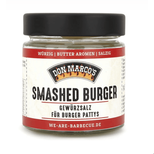 Don Marco's Smashed Burger Extra Taste Gewürz, 145g Glas - grillstarshop.comDon Marco's Smashed Burger Extra Taste Gewürz, 145g GlasGewürzDon Marco'sgrillstarshop.com