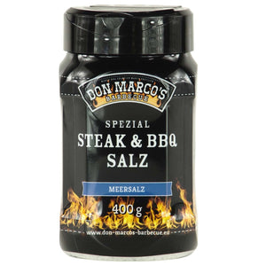 Don Marco's Spezial Steak & BBQ Salz "Meersalz", 400g Dose - grillstarshop.comDon Marco's Spezial Steak & BBQ Salz "Meersalz", 400g DoseDon Marco'sgrillstarshop.comdm103 - 001 - 4004260266352862