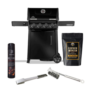 Einfach Grillen Bundle - Napoleon Freestyle 425 (2026), inkl. Einfach Würzer, BABOSSA Grillbürste & Fetttrennspray, Broil King Imperial Grillzange - grillstarshop.comEinfach Grillen Bundle - Napoleon Freestyle 425 (2026), inkl. Einfach Würzer, BABOSSA Grillbürste & Fetttrennspray, Broil King Imperial GrillzangeGrillbundleEinfach Grillengrillstarshop.com