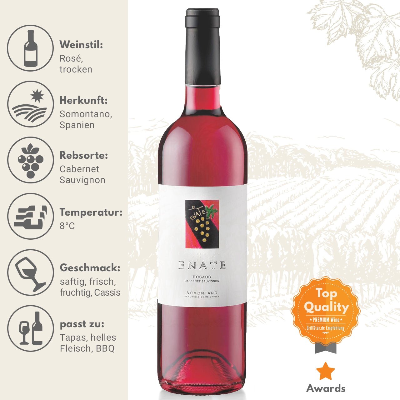 Enate "Rosado DO" Rosé - grillstarshop.comEnate "Rosado DO" RoséEnategrillstarshop.com2060698425961200009