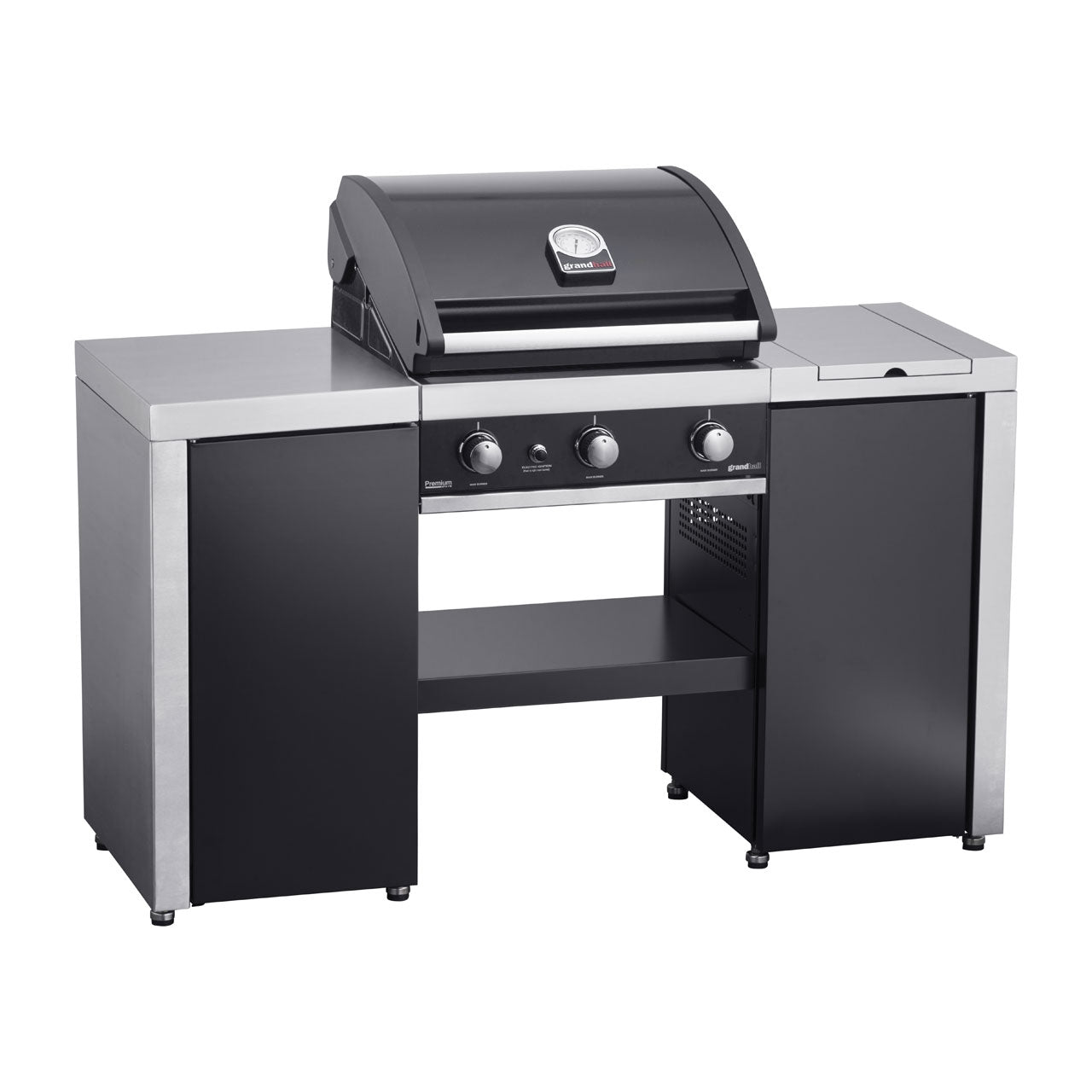 Grandhall Premium G3 Island, Schwarz, 3 Brenner mit Seitenbrenner - grillstarshop.comGrandhall Premium G3 Island, Schwarz, 3 Brenner mit SeitenbrennerGrandhallgrillstarshop.comK03000217B8719324696326