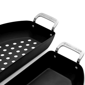 KamadoJoe Halbmond Pfannen Set - grillstarshop.comKamadoJoe Halbmond Pfannen SetGrillzubehörKamado Joegrillstarshop.com