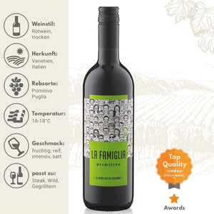 LA FAMIGLIA "Primitivo" - Rotwein - grillstarshop.comLA FAMIGLIA "Primitivo" - RotweinLA FAMIGLIAgrillstarshop.com1052078003969009949
