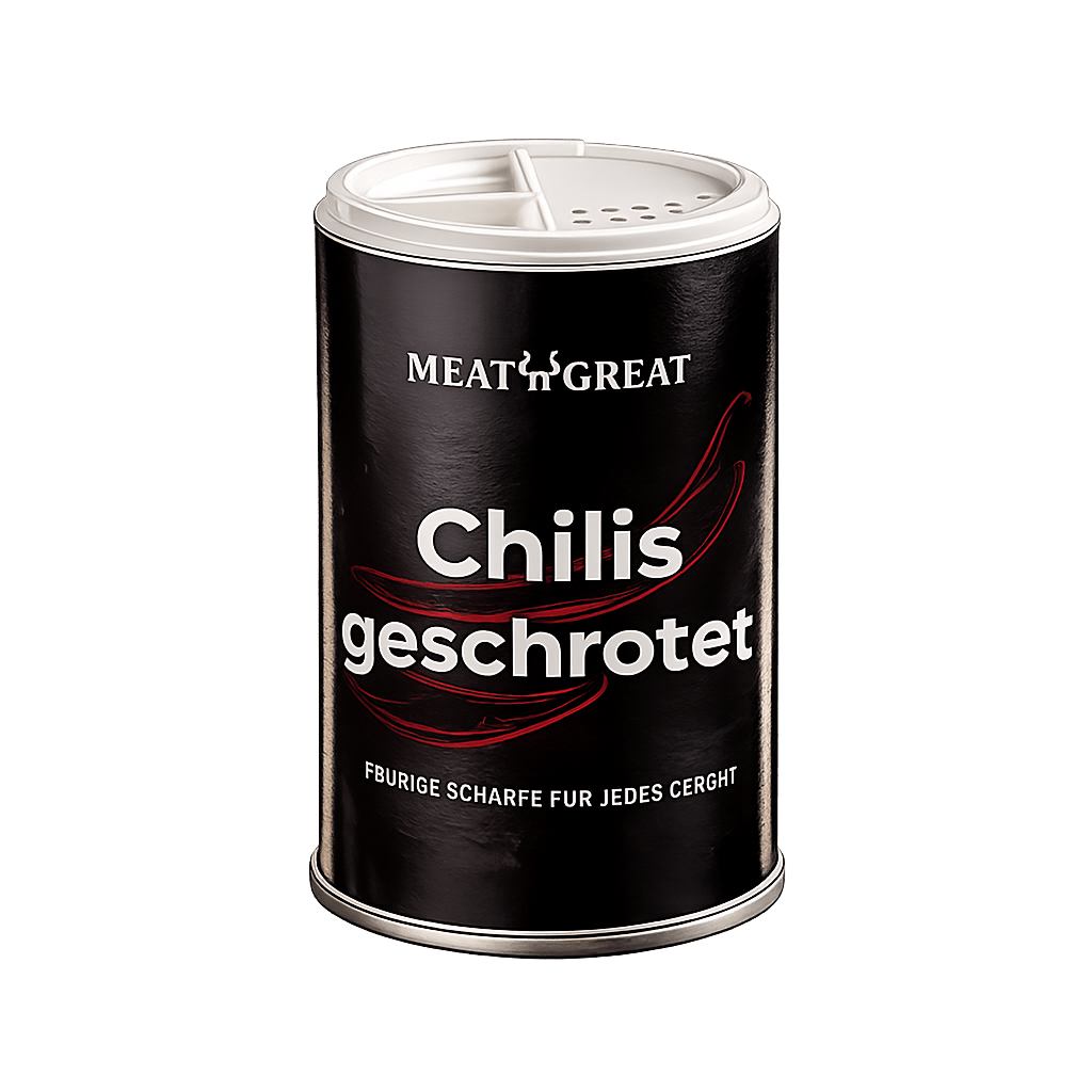 Meat 'n' Chilis geschrotet, Streuer, 70g - grillstarshop.comMeat 'n' Chilis geschrotet, Streuer, 70gGewürzeMeat 'n' Greatgrillstarshop.com