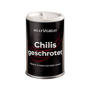 Meat 'n' Chilis geschrotet, Streuer, 70g - grillstarshop.comMeat 'n' Chilis geschrotet, Streuer, 70gGewürzeMeat 'n' Greatgrillstarshop.com