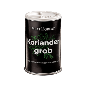 Meat 'n' Great Koriander grob, Streuer, 50g - grillstarshop.comMeat 'n' Great Koriander grob, Streuer, 50gMeat 'n' Greatgrillstarshop.com