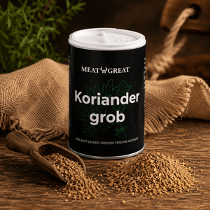 Meat 'n' Great Koriander grob, Streuer, 50g - grillstarshop.comMeat 'n' Great Koriander grob, Streuer, 50gMeat 'n' Greatgrillstarshop.com