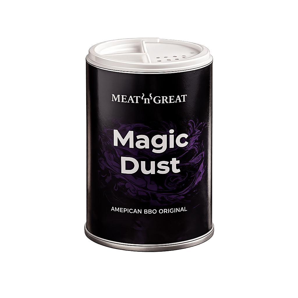Meat 'n' Great Magic Dust, Streuer, 100g - grillstarshop.comMeat 'n' Great Magic Dust, Streuer, 100gMeat 'n' Greatgrillstarshop.com