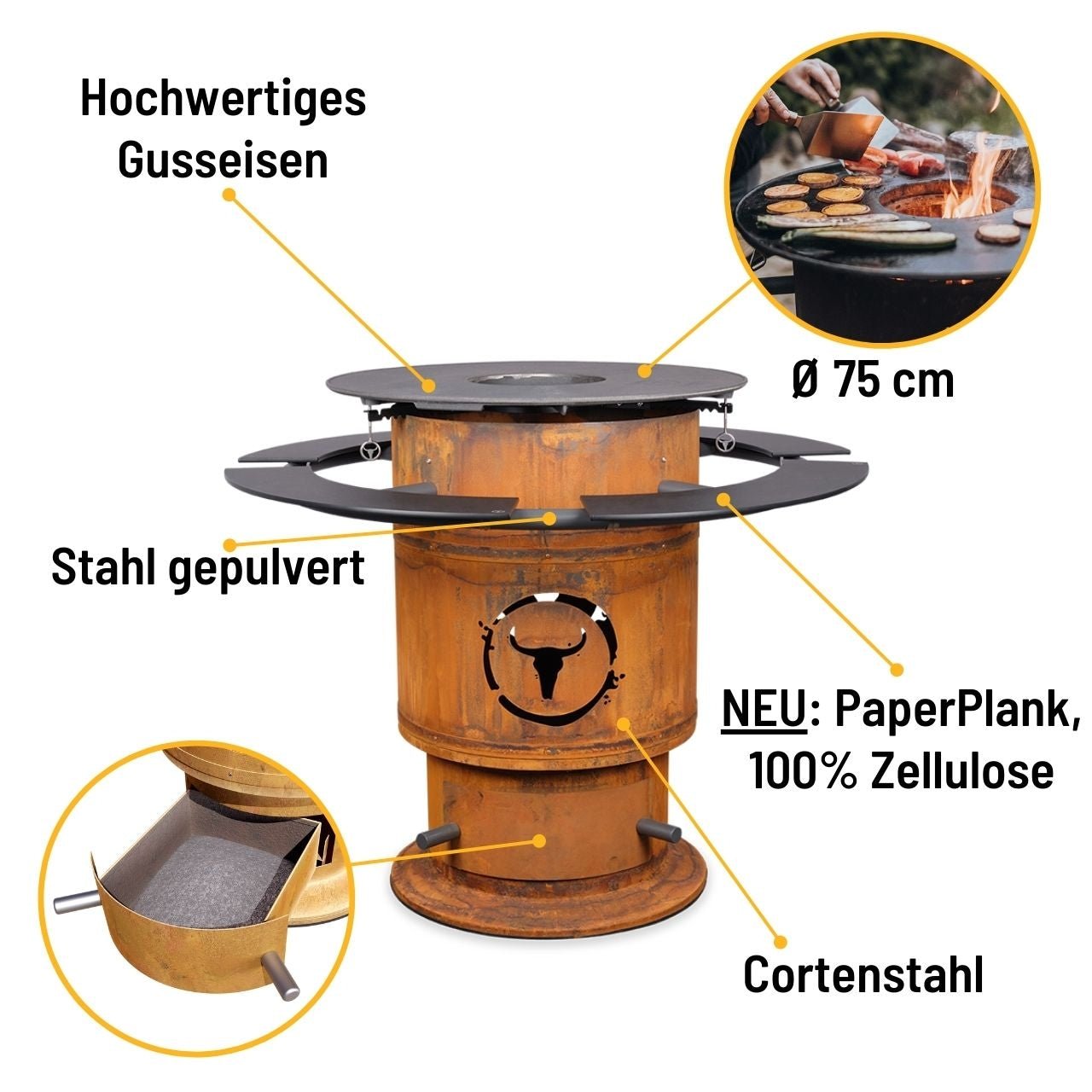 Moesta Bandit FirePlace inkl. Ablagen PaperPlank, schwarz & BBQ - Disk - grillstarshop.comMoesta Bandit FirePlace inkl. Ablagen PaperPlank, schwarz & BBQ - DiskMoestagrillstarshop.com199304260664772569