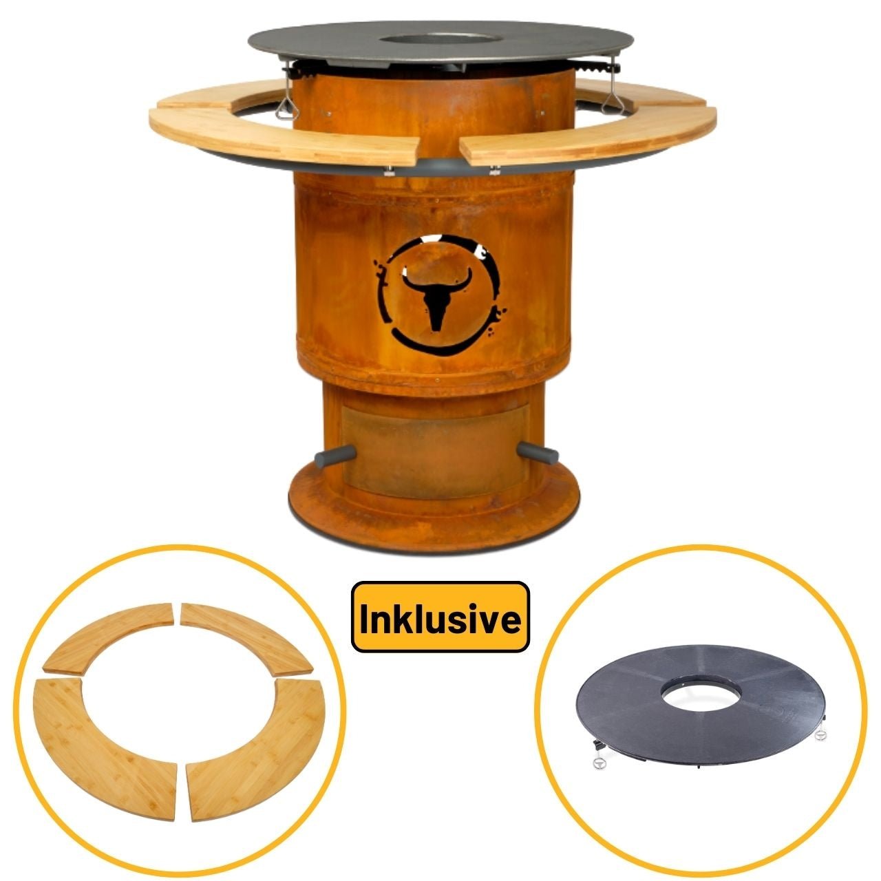Moesta Bandit FirePlace inkl. lasierten Bambus Ablagen & BBQ - Disk - grillstarshop.comMoesta Bandit FirePlace inkl. lasierten Bambus Ablagen & BBQ - DiskMoestagrillstarshop.com195064260664772156
