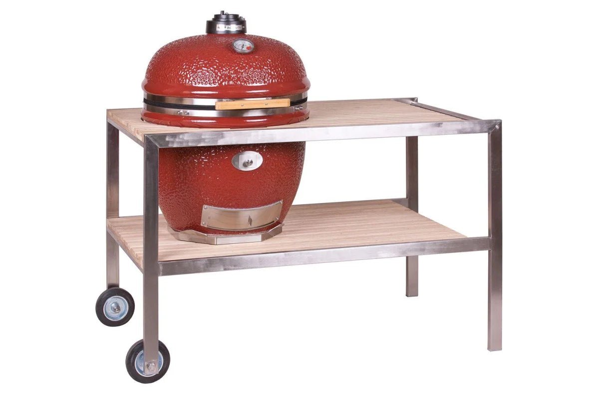 Monolith Tisch aus Edelstahl & Teak, LeChef - grillstarshop.comMonolith Tisch aus Edelstahl & Teak, LeChefMonolithgrillstarshop.com