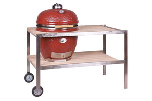 Monolith Tisch aus Edelstahl & Teak, LeChef - grillstarshop.comMonolith Tisch aus Edelstahl & Teak, LeChefMonolithgrillstarshop.com