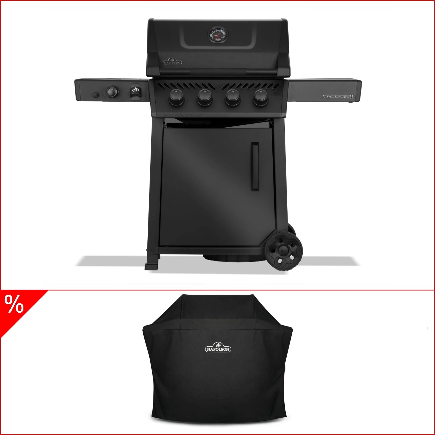 Napoleon Phantom Freestyle PRO 425 Gasgrill Mattschwarz – inkl. Sizzle Zone, Edelstahlrosten & Abdeckhaube - grillstarshop.comNapoleon Phantom Freestyle PRO 425 Gasgrill Mattschwarz – inkl. Sizzle Zone, Edelstahlrosten & AbdeckhaubeGrillNapoleongrillstarshop.com