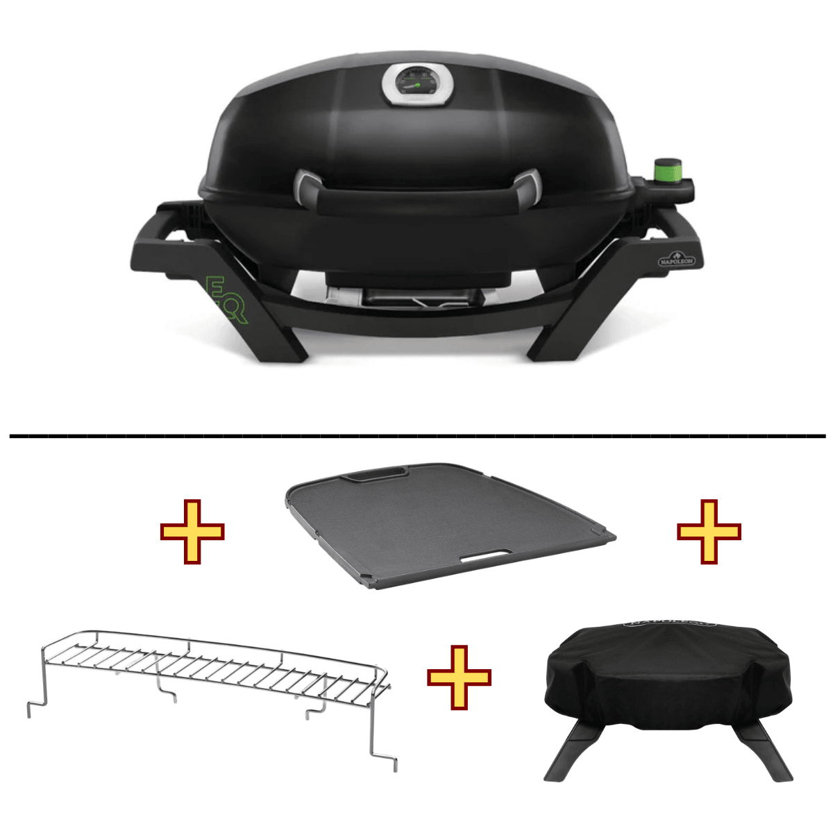 Napoleon TravelQ PRO285E, Elektrogrill BUNDLE inkl. Gussplatte, Abdeckhaube & Warmhalterost - grillstarshop.comNapoleon TravelQ PRO285E, Elektrogrill BUNDLE inkl. Gussplatte, Abdeckhaube & WarmhalterostNapoleongrillstarshop.com