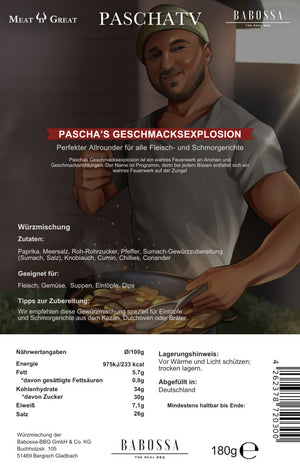Pascha´s Geschmacksexplosion | Kazan Gewürz | PaschaTV | 180g Beutel - grillstarshop.comPascha´s Geschmacksexplosion | Kazan Gewürz | PaschaTV | 180g BeutelBabossagrillstarshop.comGP_S_024262378720300