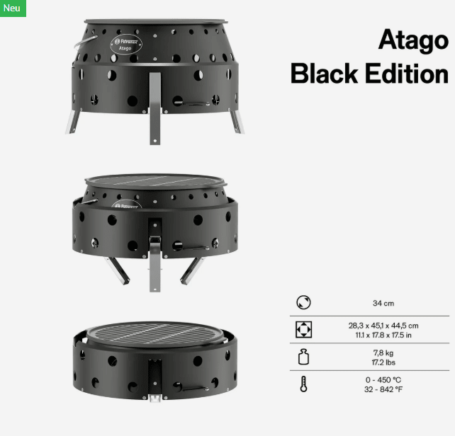 Petromax Atago Black Edition - grillstarshop.comPetromax Atago Black EditionPetromaxgrillstarshop.com