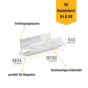 Petromax Edelstahl - Baguetteblech für Kastenform - grillstarshop.comPetromax Edelstahl - Baguetteblech für KastenformPetromaxgrillstarshop.comk - bag4250435770122