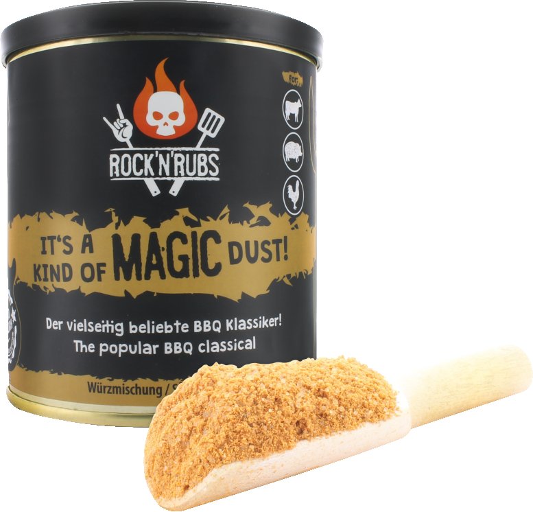 Rock 'n' Rubs It´s a Kind Magic Dust (170g) - grillstarshop.comRock 'n' Rubs It´s a Kind Magic Dust (170g)Rock n' Rubsgrillstarshop.com2012468002000104260715220100