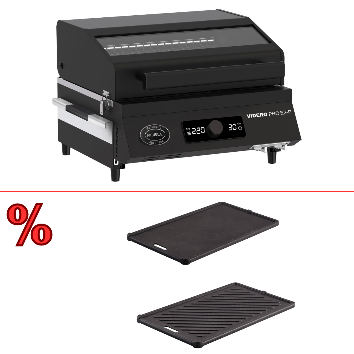 Rösle Elektrogrill BBQ - Portable Videro E2 - P - grillstarshop.comRösle Elektrogrill BBQ - Portable Videro E2 - PRöslegrillstarshop.com