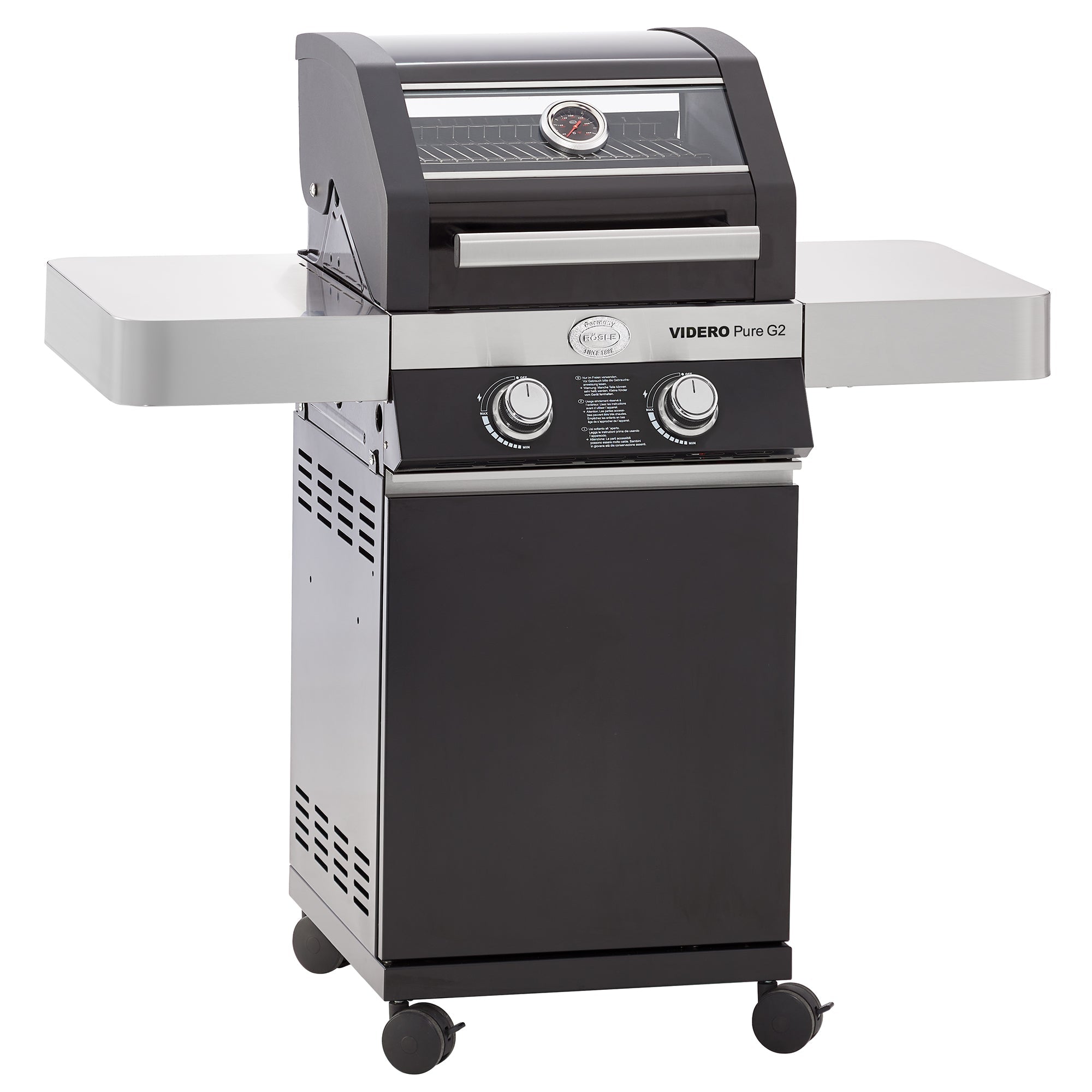 Rösle Gasgrill BBQ - Station Videro G2 Pure schwarz 50 mbar - grillstarshop.comRösle Gasgrill BBQ - Station Videro G2 Pure schwarz 50 mbarRöslegrillstarshop.com255134004293255136