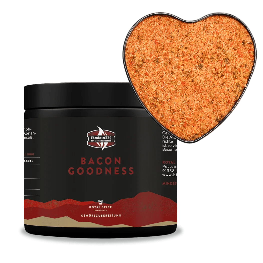 Royal Spice Bacon Goodness Gewürzzubereitung, Udenheim BBQ, 350g Dose - grillstarshop.comRoyal Spice Bacon Goodness Gewürzzubereitung, Udenheim BBQ, 350g DoseGewürzeRoyal Spicegrillstarshop.com