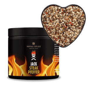 Royal Spice Jack Steakpfeffer Gewürzzubereitung, 270g Dose - grillstarshop.comRoyal Spice Jack Steakpfeffer Gewürzzubereitung, 270g DoseGewürzeRoyal Spicegrillstarshop.com