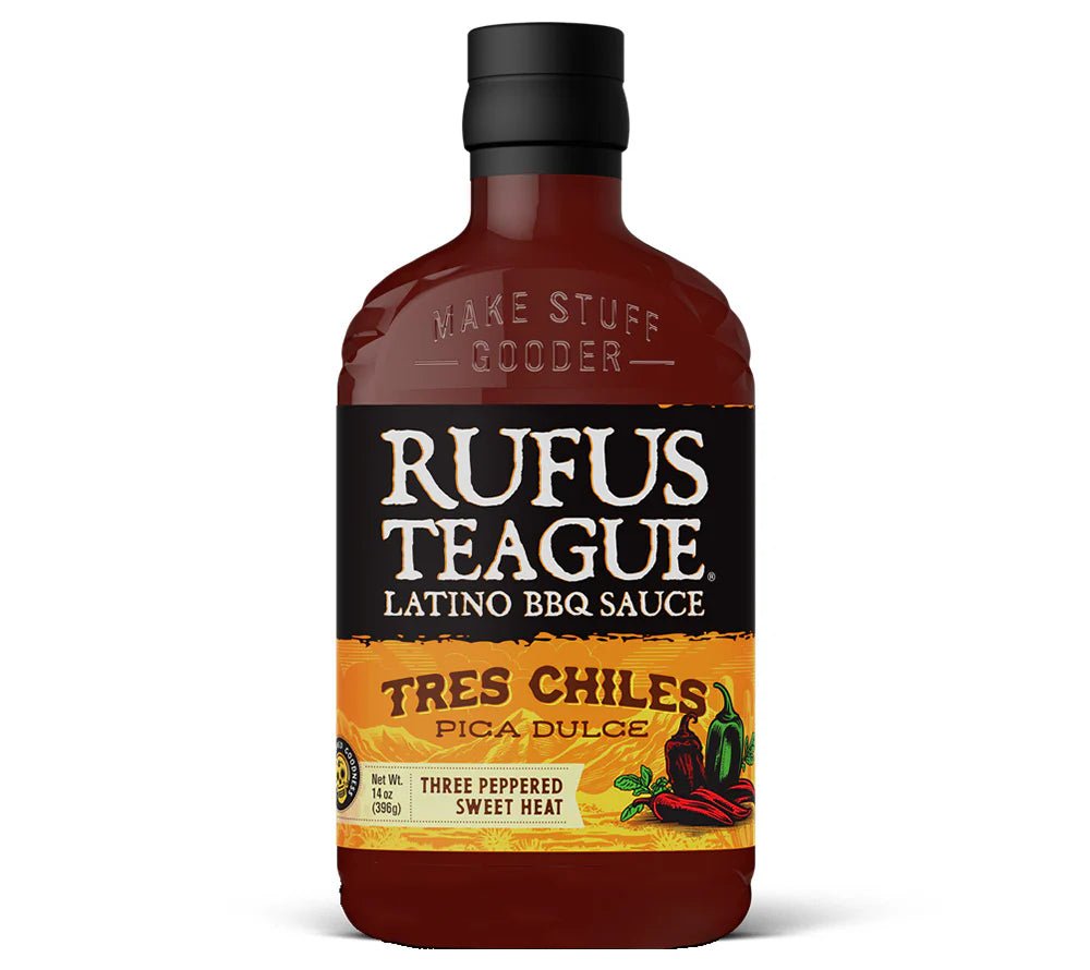Rufus Teague Latino BBQ Sauce Tres Chiles Pica Dulce (396 Gramm) - grillstarshop.comRufus Teague Latino BBQ Sauce Tres Chiles Pica Dulce (396 Gramm)GrillsauceRufusgrillstarshop.com