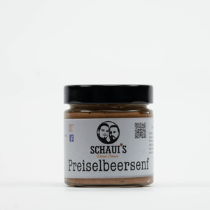 Schaui's Preiselbeersenf, 200 g - grillstarshop.comSchaui's Preiselbeersenf, 200 gSchaui'sgrillstarshop.com