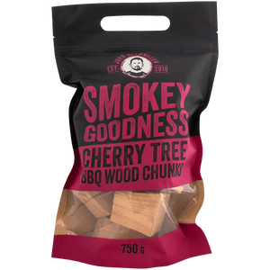 Smokey Goodness BBQ Wood Chunks - Cherry - 750 g - grillstarshop.comSmokey Goodness BBQ Wood Chunks - Cherry - 750 gSmokey Goodnessgrillstarshop.com