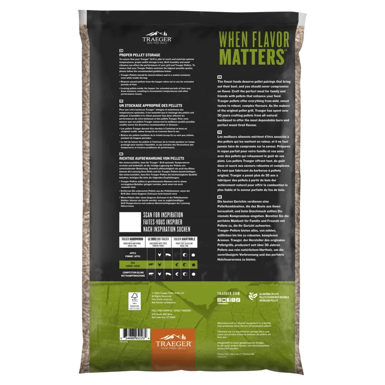 Traeger Pellets, Eiche 9kg - grillstarshop.comTraeger Pellets, Eiche 9kgTraegergrillstarshop.com